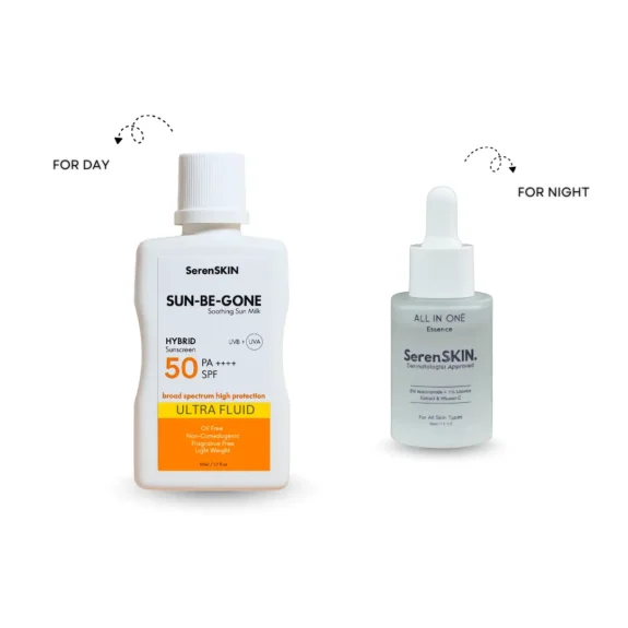 Am/Pm Bundle - Hybrid Sunscreen + Essence/Serum